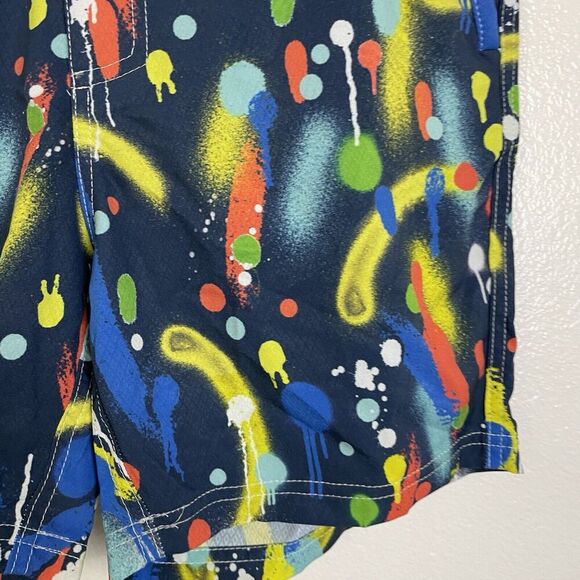 Aussiebum Boardshorts Blue Multicolor Colorful Splatter Beach Swim Mens Medium - Picture 6 of 10